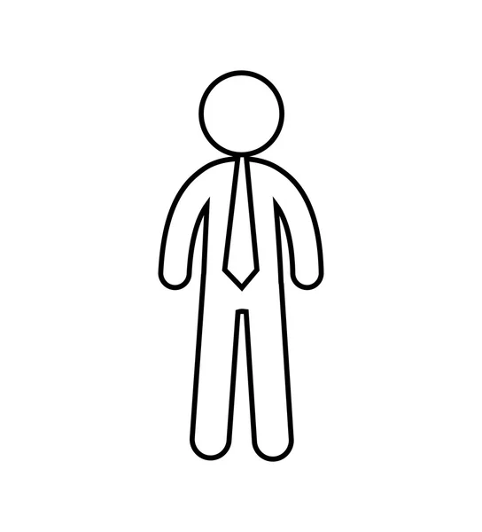 Homme pictogramme masculin silhouette icône. Graphique vectoriel — Image vectorielle