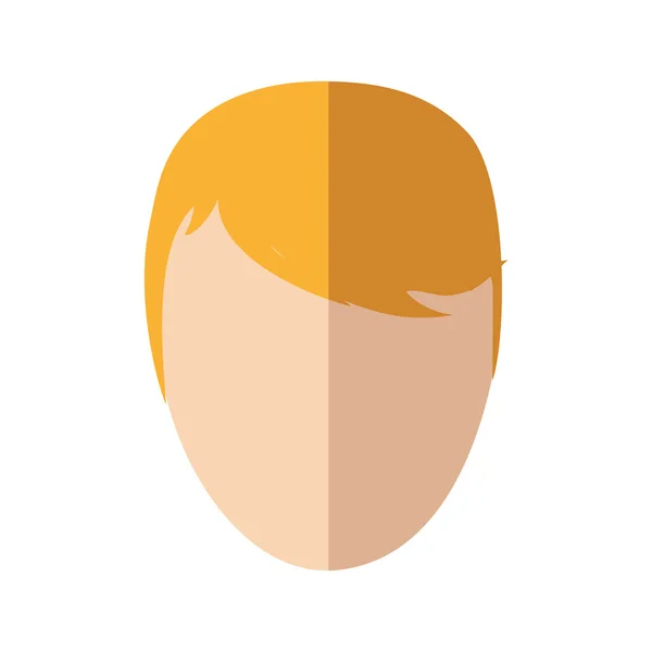 Hombre cabeza hombre persona icono de pelo. Gráfico vectorial — Vector de stock