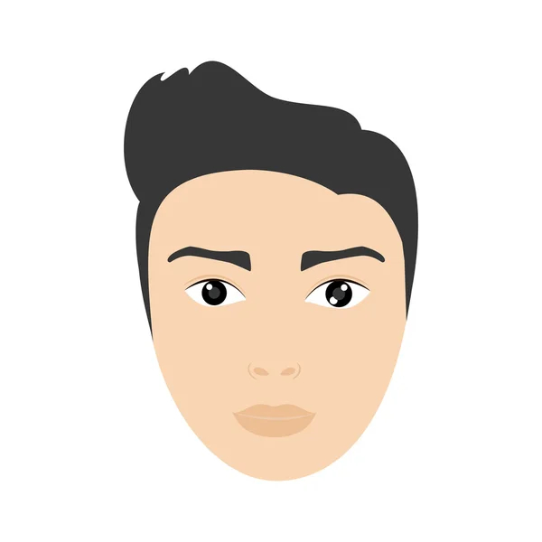 Hombre cabeza hombre persona icono de pelo. Gráfico vectorial — Vector de stock