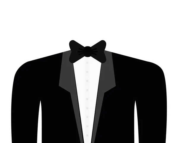 Тканинний костюм краватка чоловічий чоловік значок. Векторна графіка — стоковий вектор