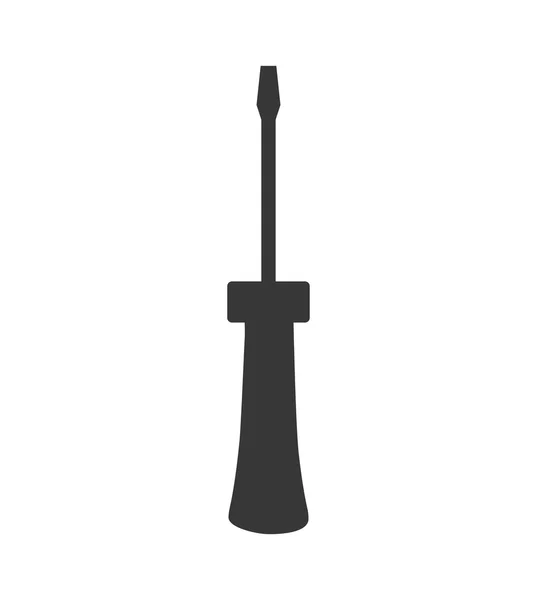 Screwdriver tool silhouette icon. Vector graphic — Stock Vector