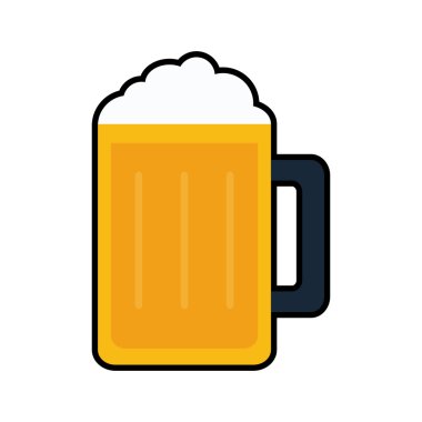 bira içecek alkol simgesi. Vektör grafiği