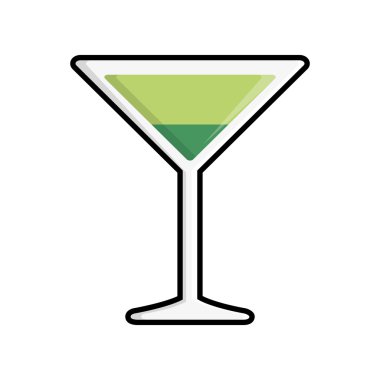 İçecek içki alkol simgesi. Vektör grafiği