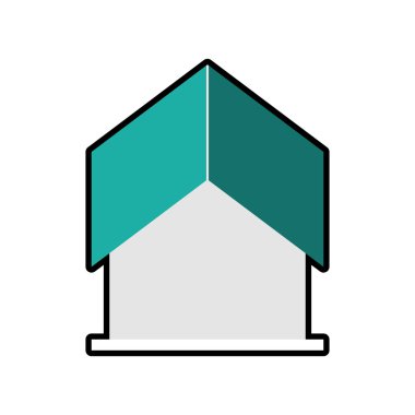 ev siluet simge. Vektör grafiği