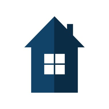 ev siluet simge. Vektör grafiği