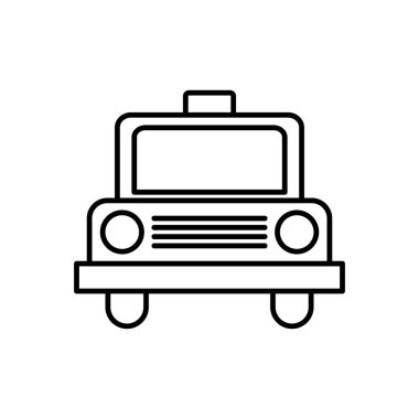 Taksi ulaşım araç seyahat etmek simge. Vektör grafiği