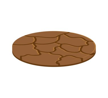 Çöl Kum parçası doğa simgesi. Vektör grafiği