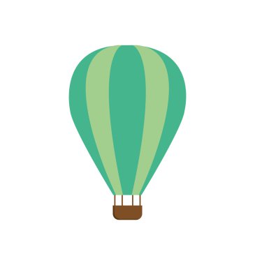 sıcak hava balon ulaşım simgesi. Vektör grafiği