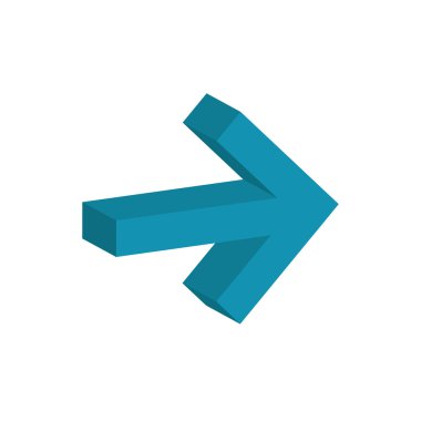 ok mavi yön Infographic simgesi. Vektör grafiği