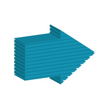 ok mavi yön Infographic simgesi. Vektör grafiği