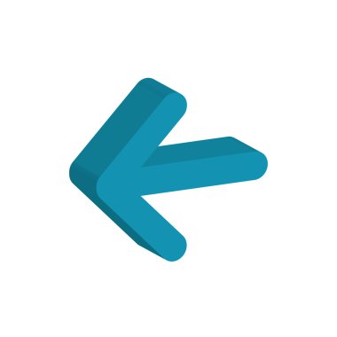 ok mavi yön Infographic simgesi. Vektör grafiği