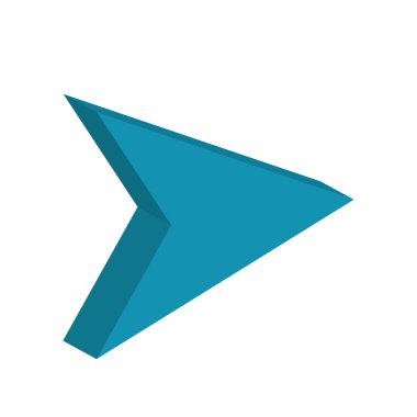 ok mavi yön Infographic simgesi. Vektör grafiği