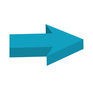 ok mavi yön Infographic simgesi. Vektör grafiği