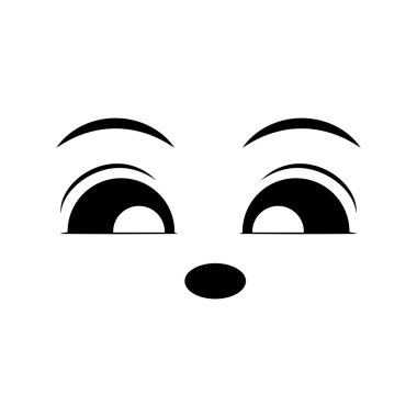 mutlu yüz karikatür ifade simgesi. Vektör grafiği