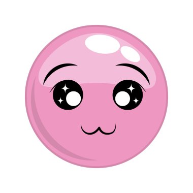 mutlu yüz karikatür ifade simgesi. Vektör grafiği