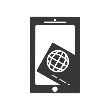 akıllı telefon kartı alışveriş online simgesi. Vektör grafiği