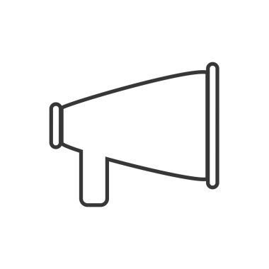 megafon amplifer iletişim simgesi. Vektör grafiği