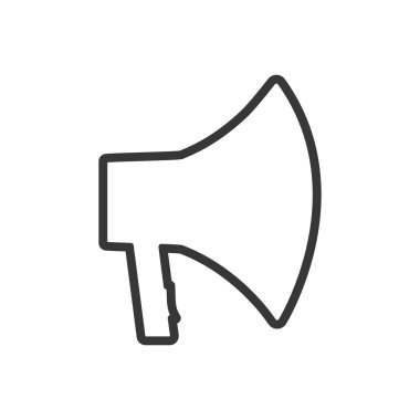 megafon amplifer iletişim simgesi. Vektör grafiği