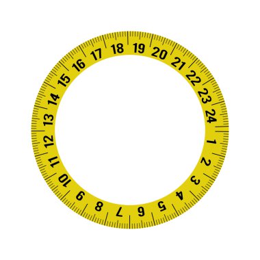 meter yellow tape measure tool icon. Vector graphic clipart