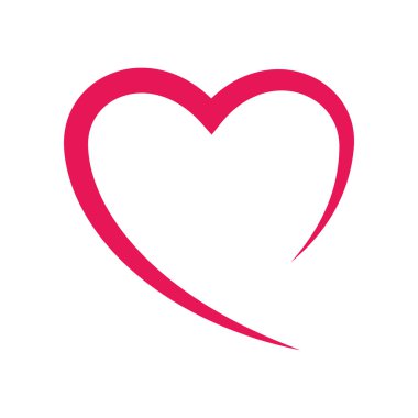 kalp aşk romatic tutku simgesi. Vektör grafiği