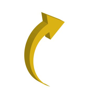 ok yönünü Infographic simgesi. Vektör grafiği