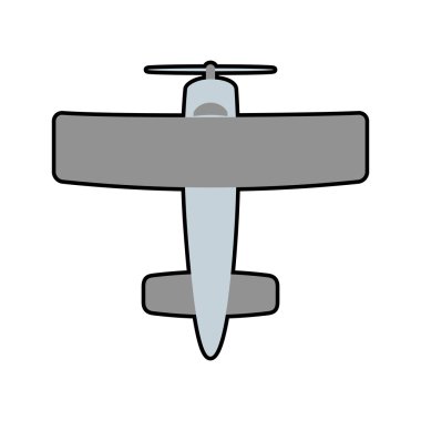 uçak gri seyahat transporation simgesi. Vektör grafiği