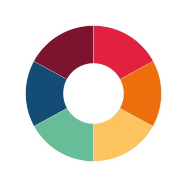 Infographic yuvarlak çok renkli veri simgesi. Vektör grafiği