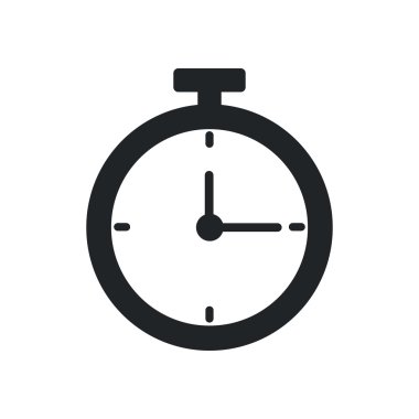 Chronometre zaman siluet simge. Vektör grafiği