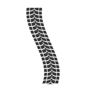 Yazdırma tekerlek lastik şekil siyah simgesi. Vektör grafiği