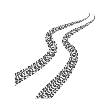 Yazdırma tekerlek lastik şekil siyah simgesi. Vektör grafiği