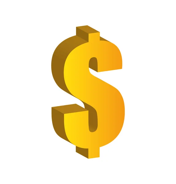 Χρυσό σύμβολο δολαρίου χρήματα. Διανυσματικό γραφικό — Διανυσματικό Αρχείο