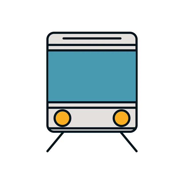 Kolejowy transport pojazdu podróży ikona. Grafika wektorowa — Wektor stockowy