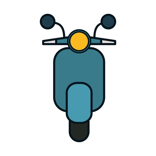 Moto transporte vehículo icono de viaje. Gráfico vectorial — Vector de stock