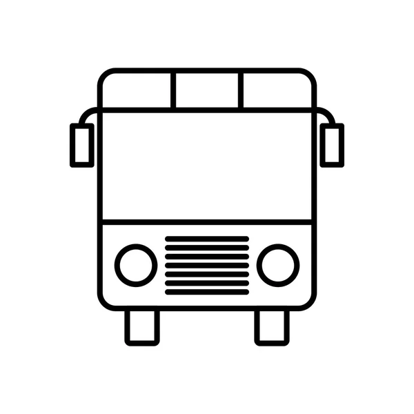 Vehículo de transporte de autobús icono de viaje. Gráfico vectorial — Vector de stock