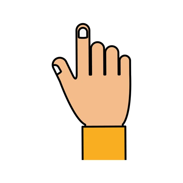 Gesto de la mano dedos icono de la palma. Gráfico vectorial — Vector de stock