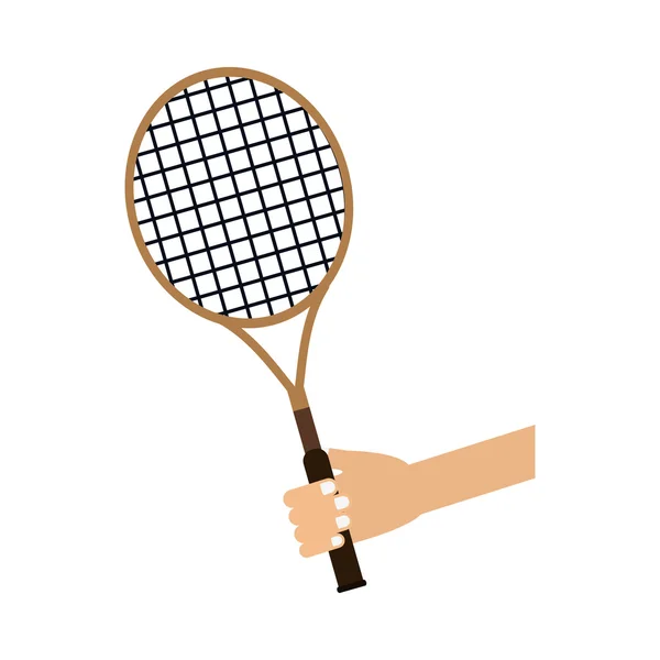 Tenis raketi hobi spor idolü. Vektör grafiği — Stok Vektör