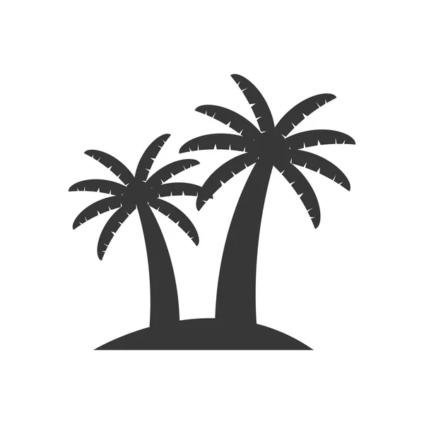 Икона природы пальмового дерева. Векторная графика — стоковый вектор