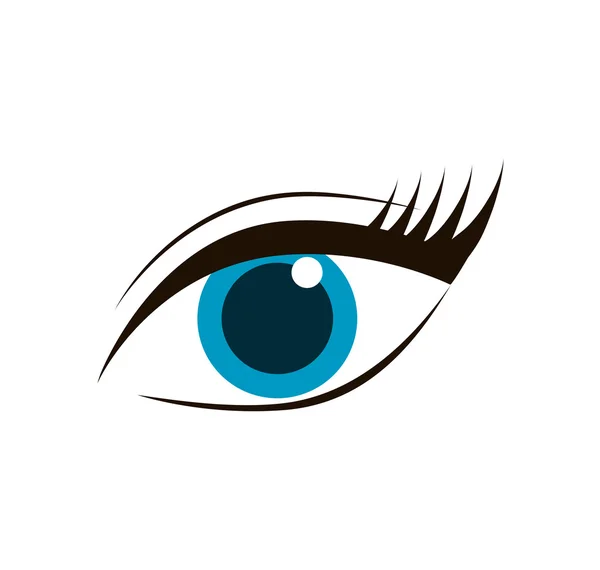 Eye female look vision optical  icon. Vector graphic — Stock Vector