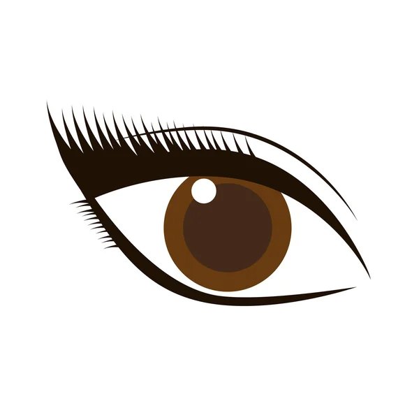 Eye female look vision optical  icon. Vector graphic — Stock Vector