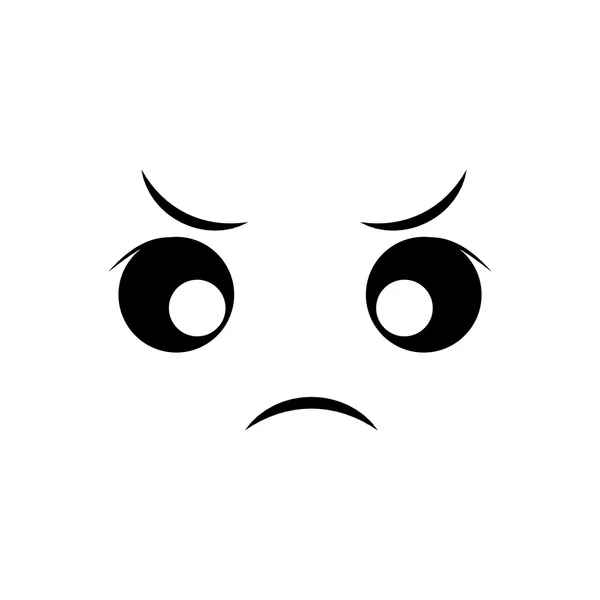 angry face cartoon expression icon. Vector graphic