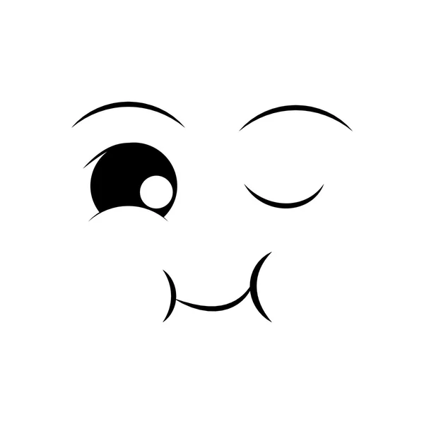 Happy face cartoon expression icon. Векторная графика — стоковый вектор