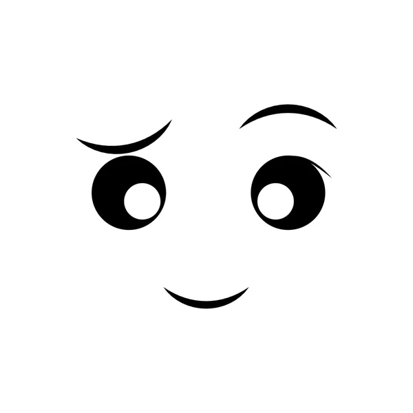 Icona espressione del cartone animato volto felice. Grafico vettoriale — Vettoriale Stock