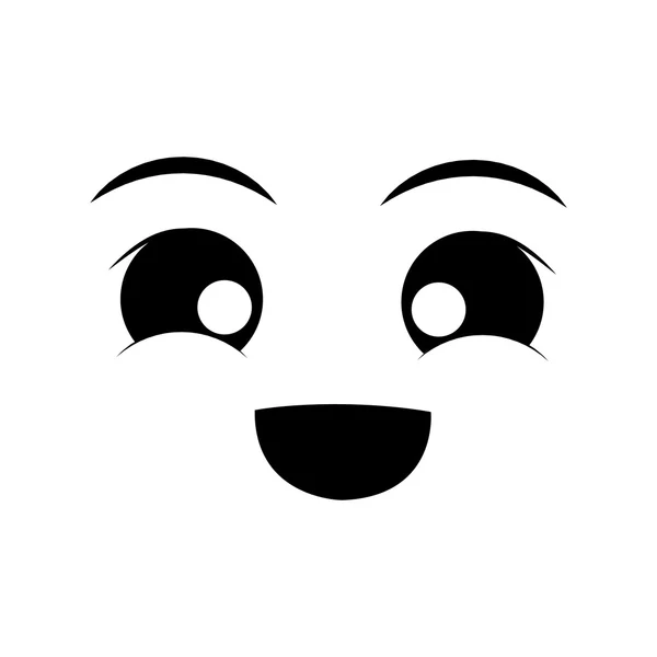 Happy face cartoon expression icon. Векторная графика — стоковый вектор