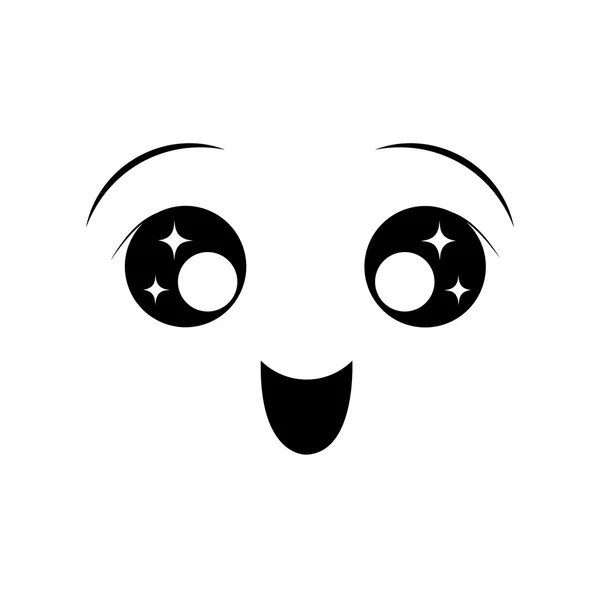 Happy face cartoon expression icon. Векторная графика — стоковый вектор
