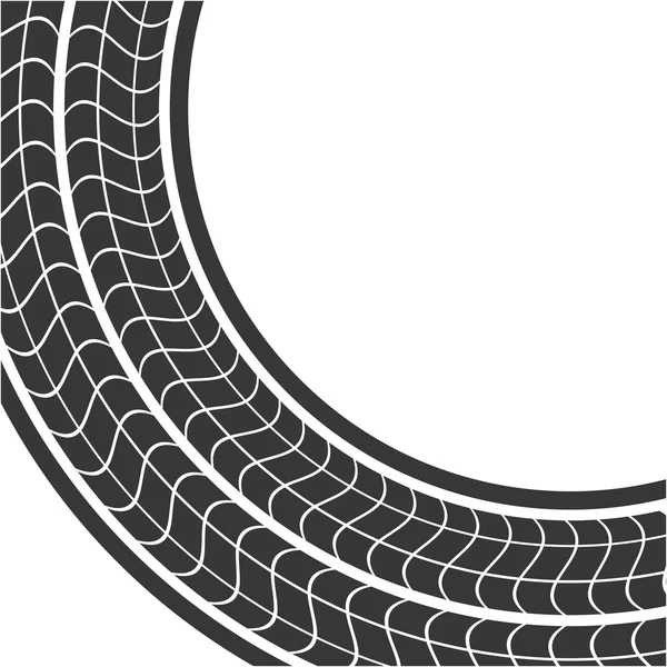 인쇄 바퀴 타이어 모양 블랙 아이콘입니다. 벡터 그래픽 — 스톡 벡터