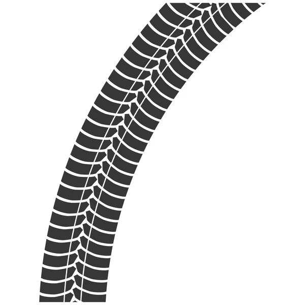 Stampa ruota pneumatico forma icona nera. Grafico vettoriale — Vettoriale Stock