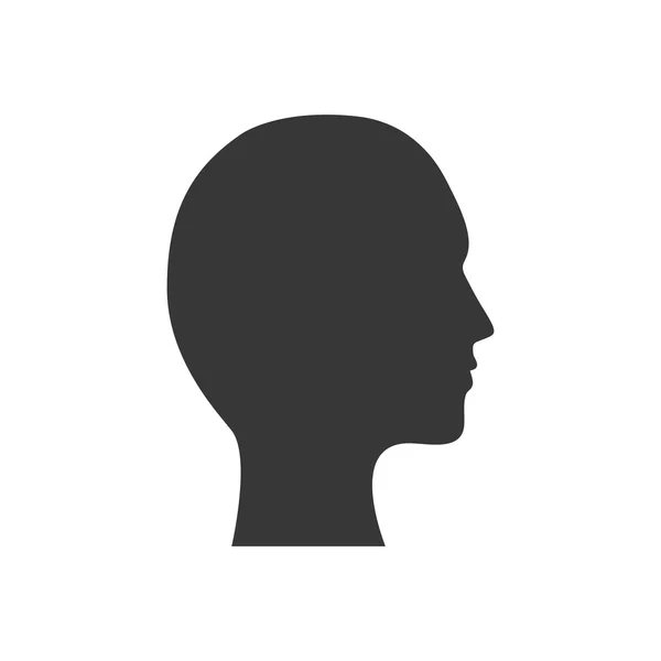 Man head male avatar icon. Vector graphic — Stock Vector