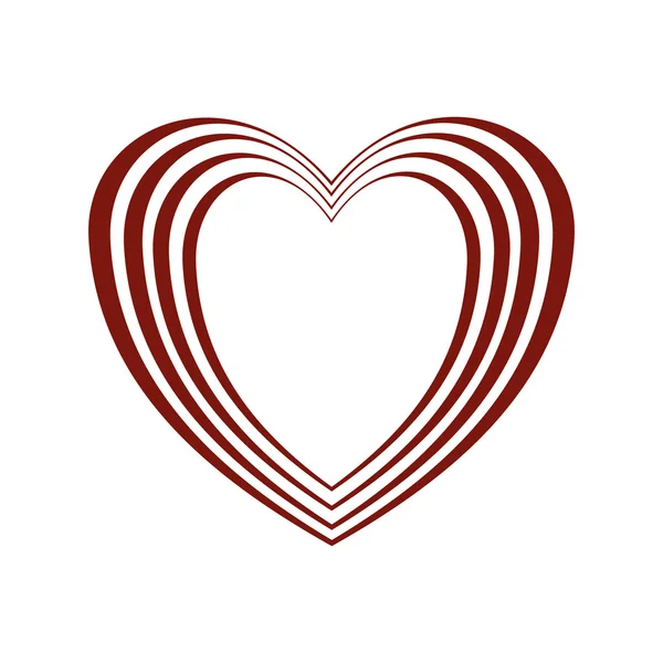 Hart liefde romatic passie pictogram. Vectorafbeelding — Stockvector