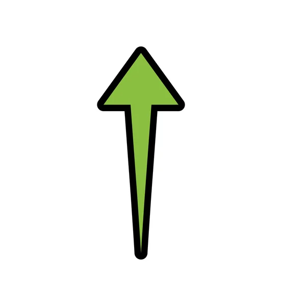 Freccia verde direzione infografica icona. Grafico vettoriale — Vettoriale Stock