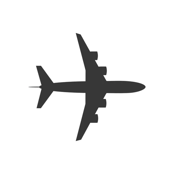 Flygplan Silhouette resa ikon. Vektorgrafik — Stock vektor
